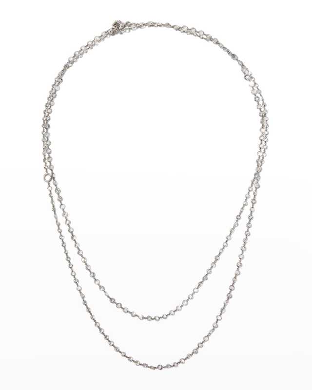 Ethereal Platinum Diamond-Strand Necklace, 48"L, 14.5tcw