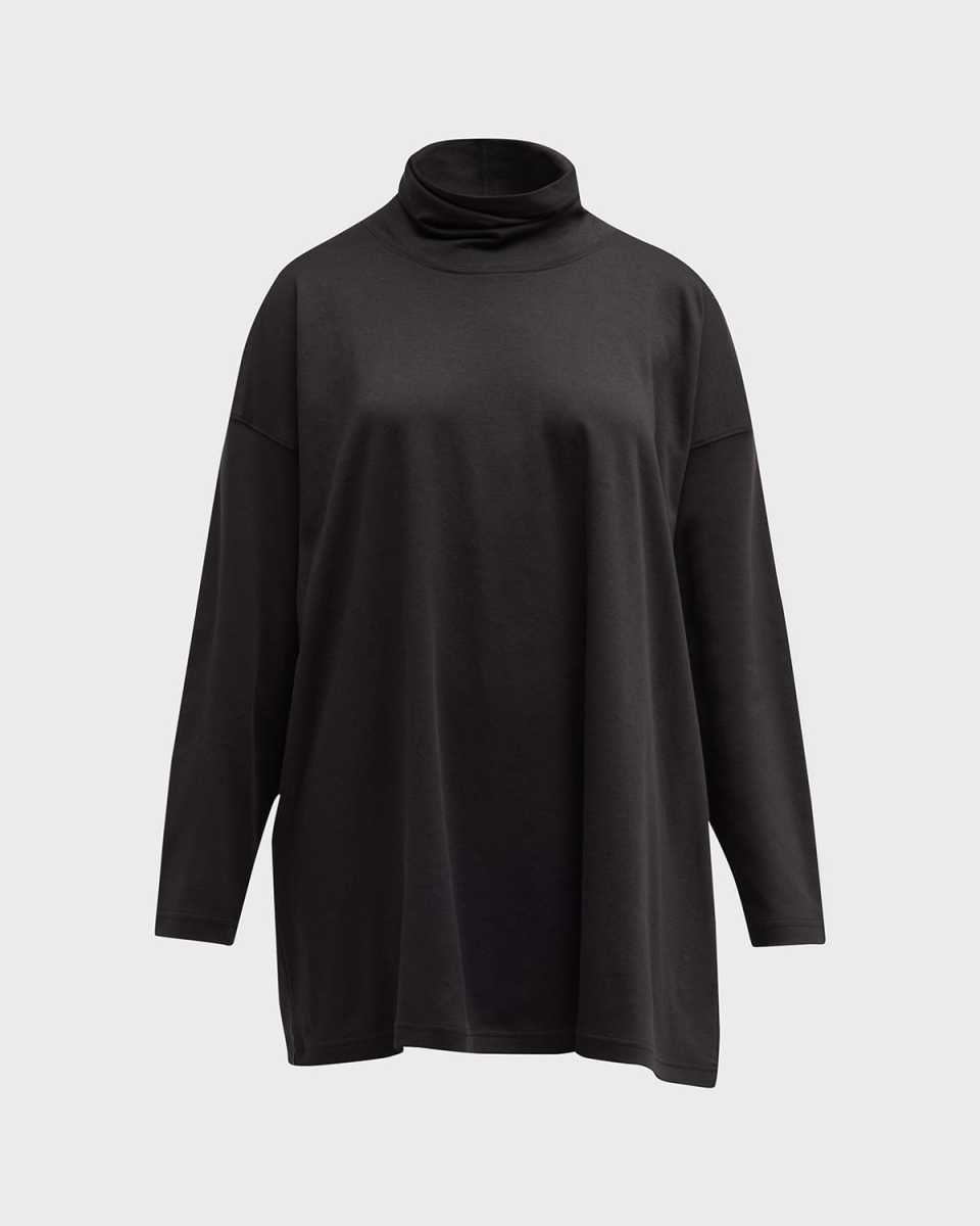 Scrunch-Neck Cashmere Top
