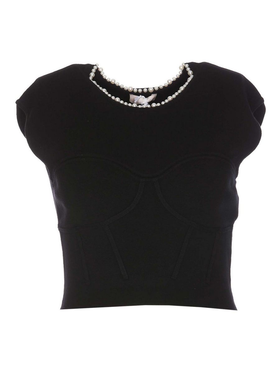 Liu Jo Pull Col Rond - Noir