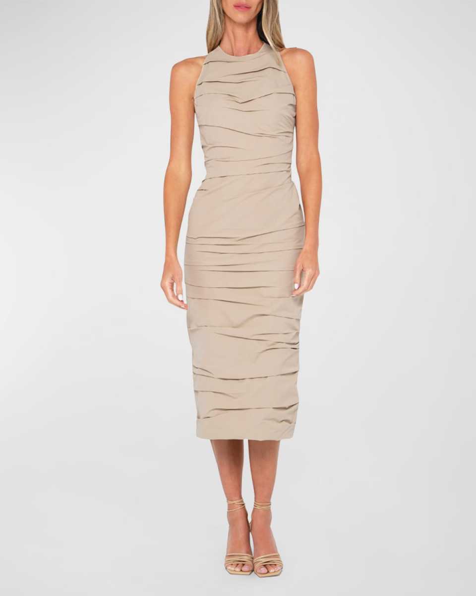 Birkin Gathered Midi Dress