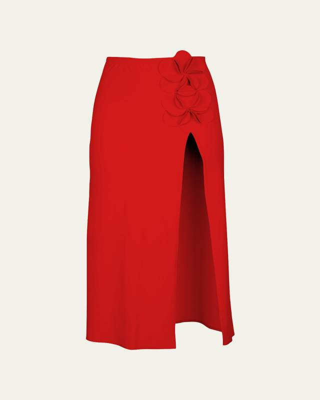 Tess Straight Rosette Maxi Skirt
