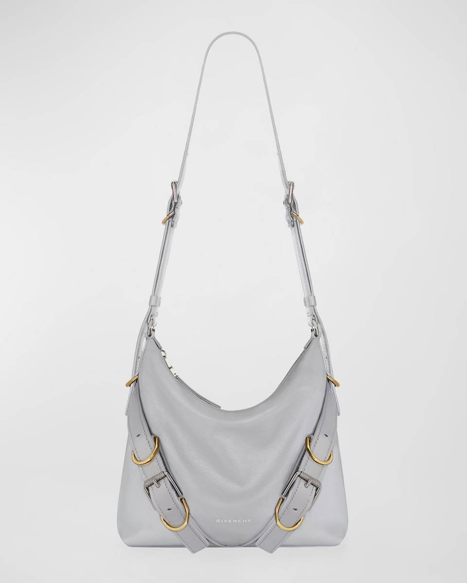 Voyou Small Crossbody Bag in Tumbled Leather