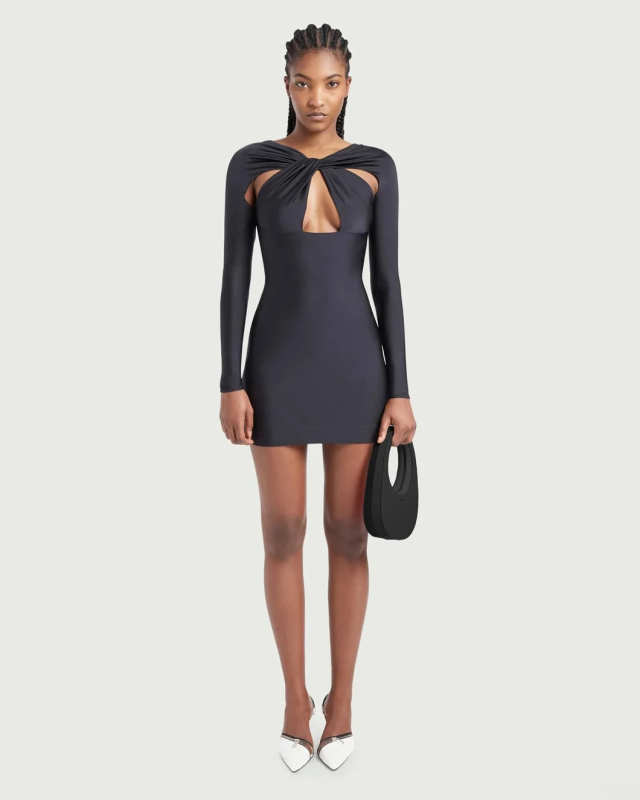 Twisted Cut-Out Jersey Dress