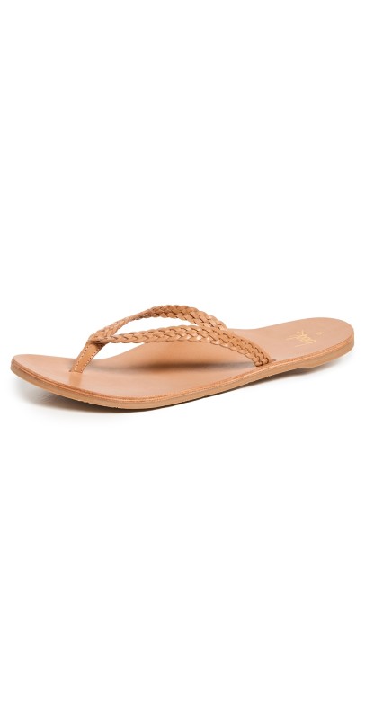 beek Seabird Woven Flip Flops Honey