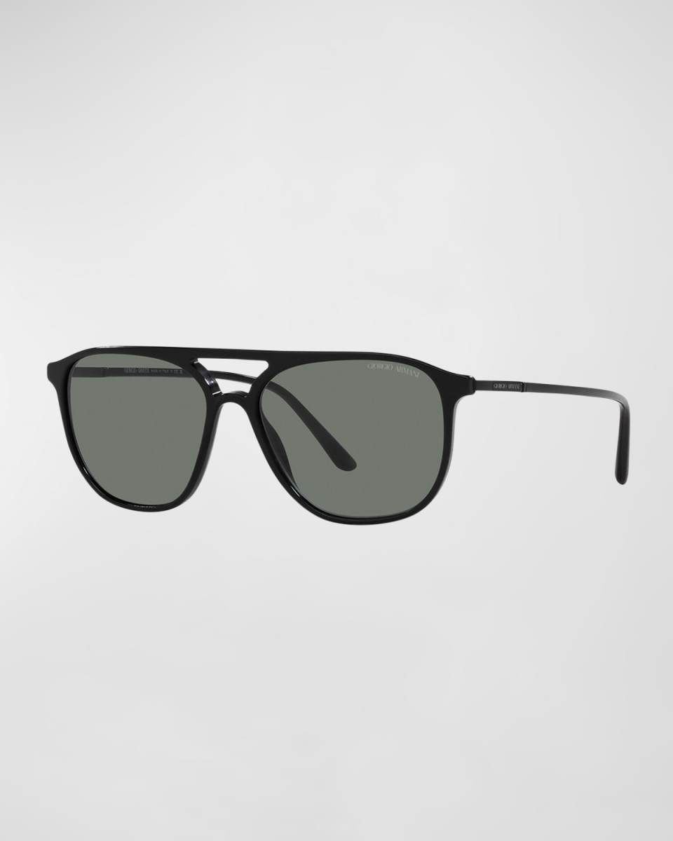 Logo Acetate Aviator Sunglasses