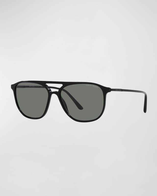 Logo Acetate Aviator Sunglasses