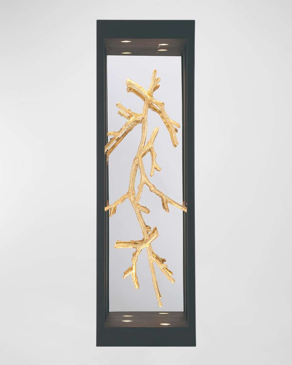 Aerie Gold Indoor/Outdoor LED Sconce