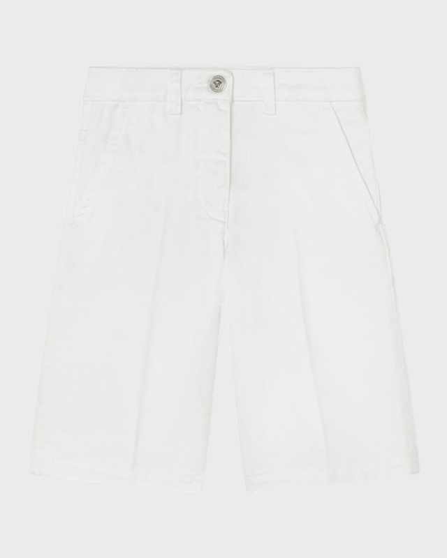 Girl'd Gabardine Wide Leg Trousers, Size 8-14
