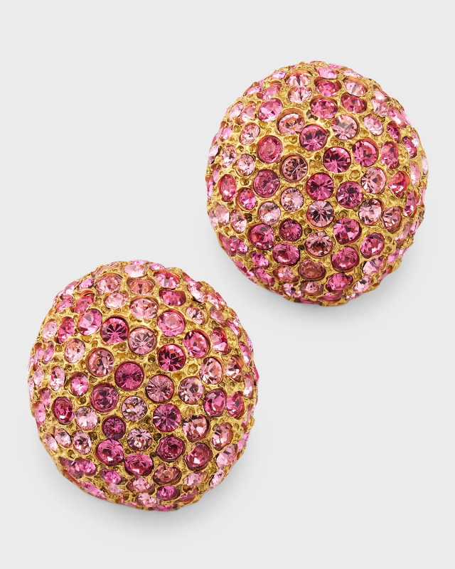 Crystal Button Earrings