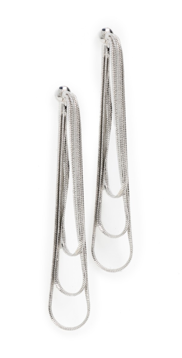 SHASHI Lady Layered Earrings Silver