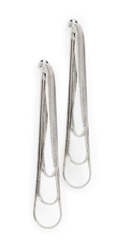 SHASHI Lady Layered Earrings Silver