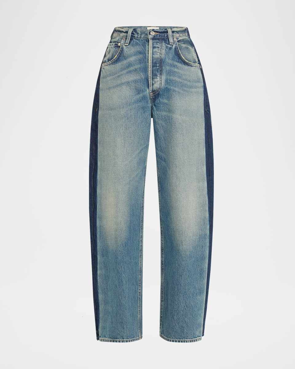 Ayla Baggy Jeans with Tuxedo Stripe