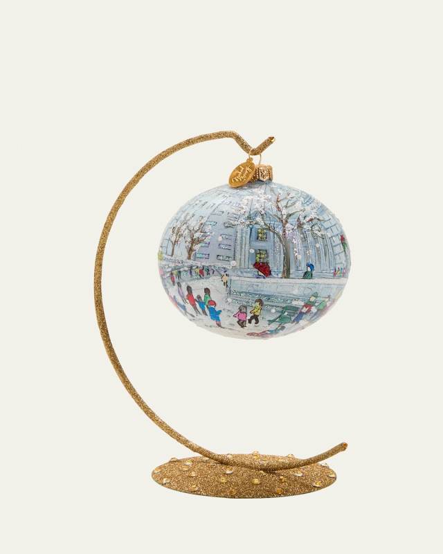 New York Public Library at Christmas Ornament