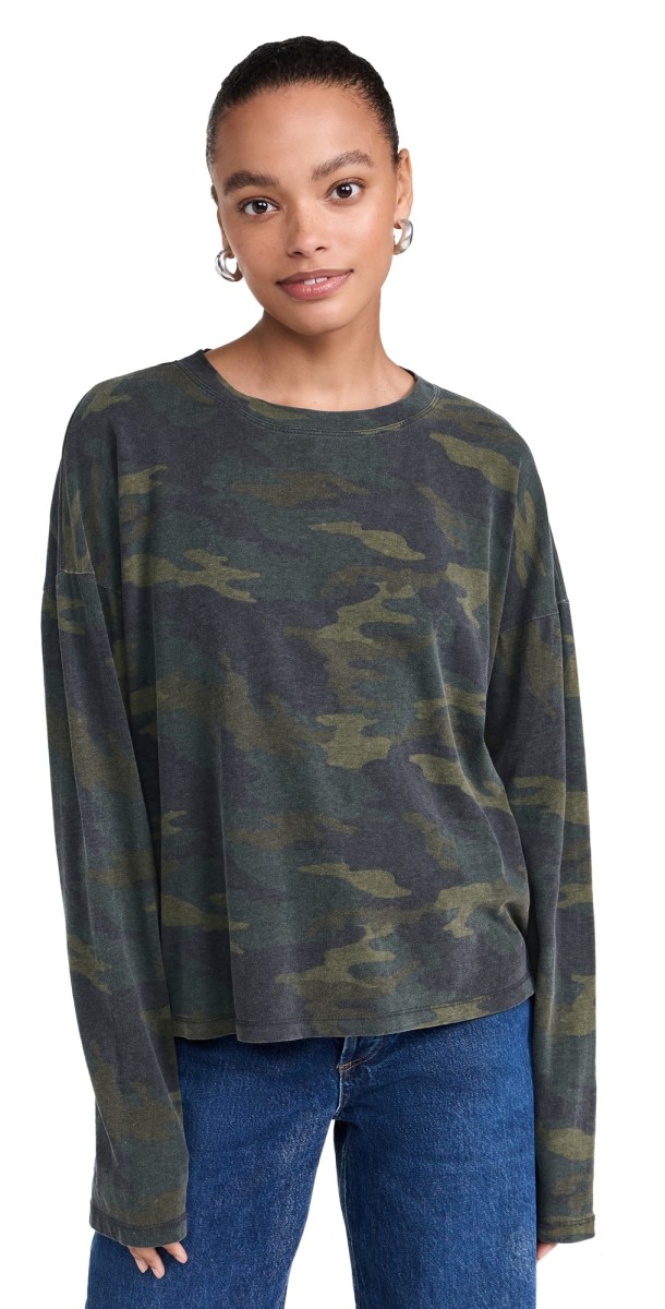 ASKK NY Printed Long Sleeve Top Camo
