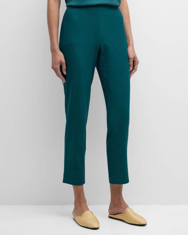 Petite Cropped Stretch Crepe Skinny Pants