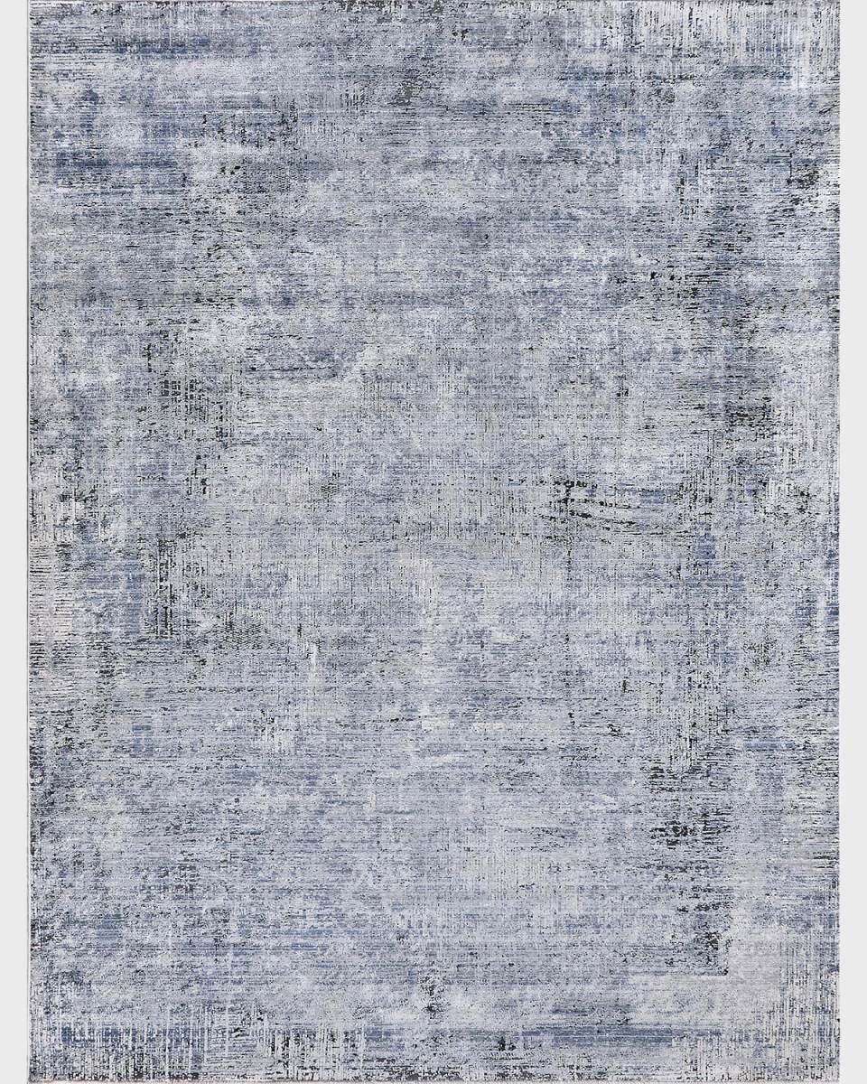 Intrigue Power-Loomed Blue & Gray Rug, 8' x 10'