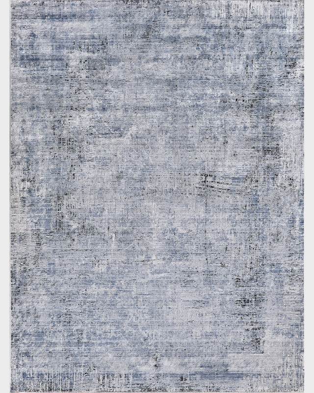 Intrigue Power-Loomed Blue & Gray Rug, 8' x 10'