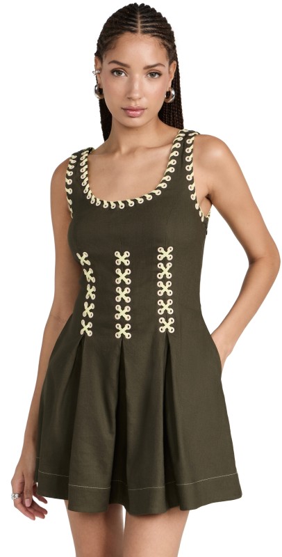 SIMKHAI Londen Tank Mini Dress Army