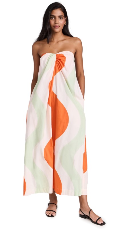MARA HOFFMAN Alice Fair Trade Dress Red & Green