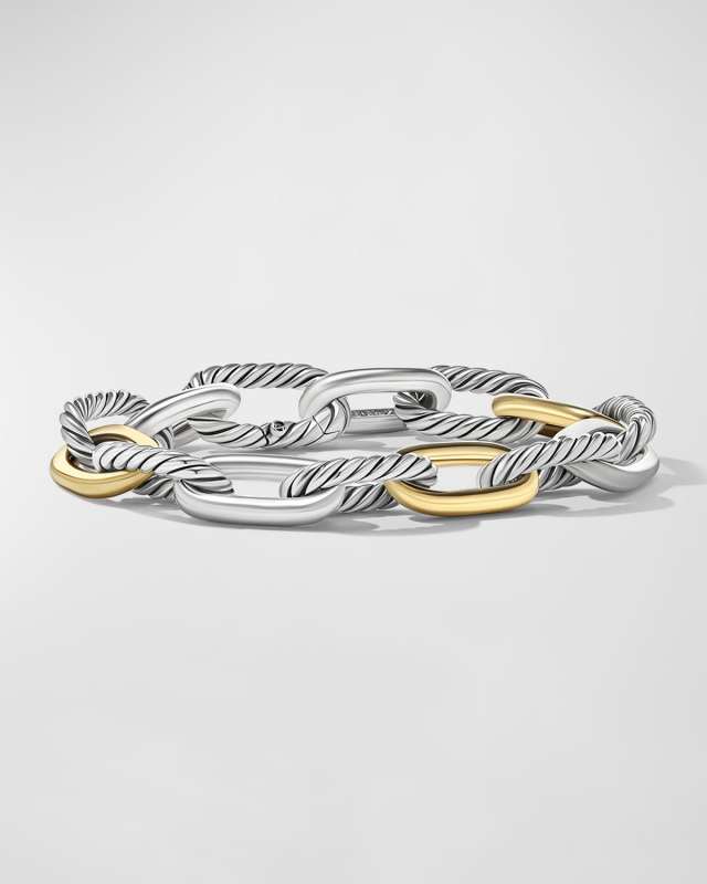 DY Madison Chain Bracelet in Silver with 18K Gold, 11mm