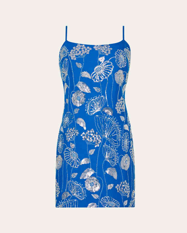 Bodycon Floral Sequin Mini Dress