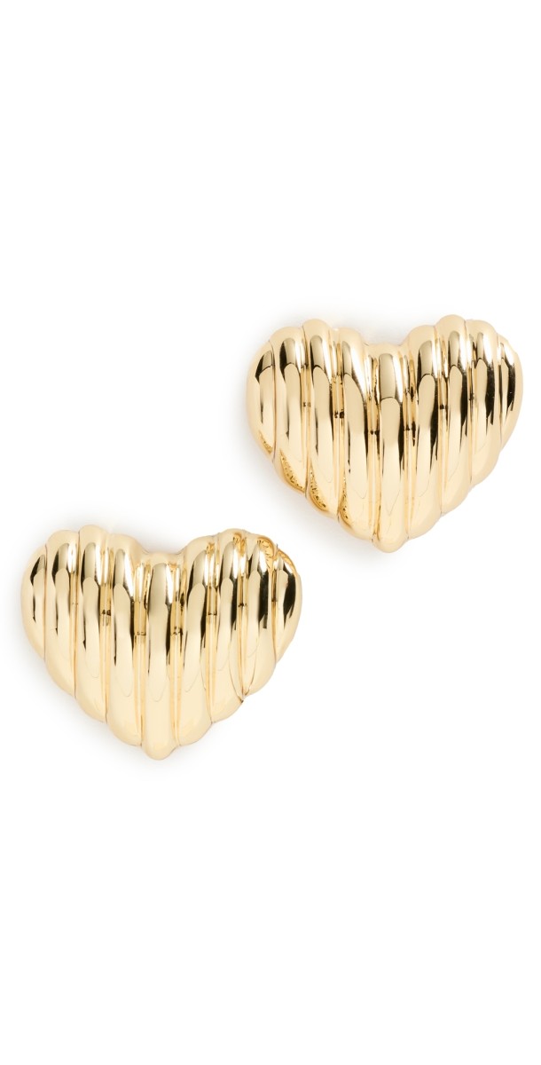 SHASHI Gold Heart Drop Earrings Gold