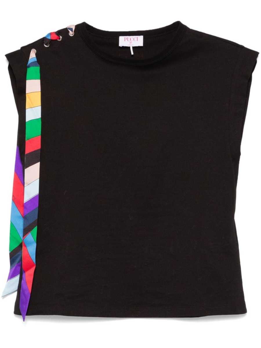 tie-detail T-shirt