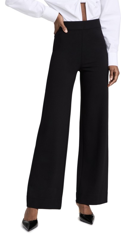 rag & bone Irina Ponte Wide Leg Pants Black
