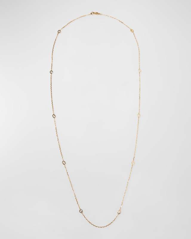 Interlocking G Station 18k Yellow Gold Necklace