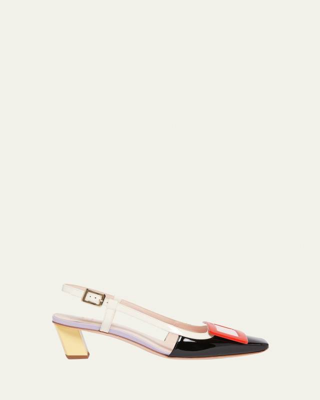 Belle Vivier Colorblock Slingback Pumps
