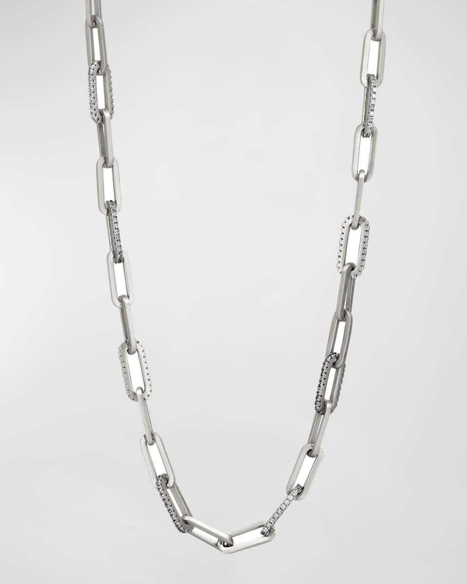 Coastal Chain Layering Link Necklace in Sterling Silver
