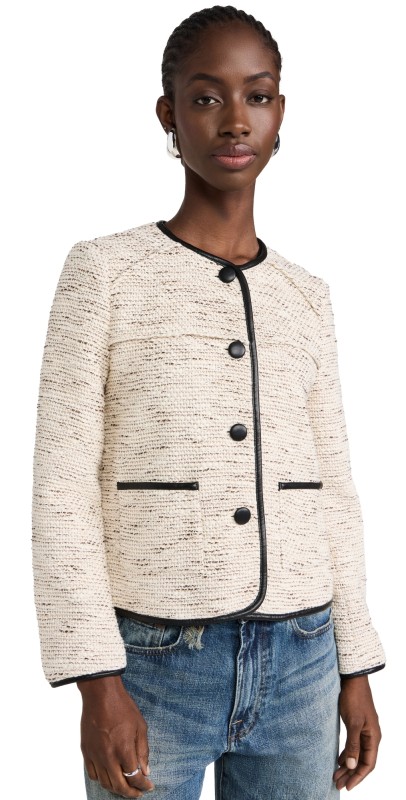rag & bone Mirabelle Italian Tweed Jacket Ivory