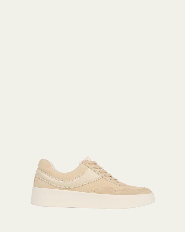 Warren Mixed Leather Court Sneakers