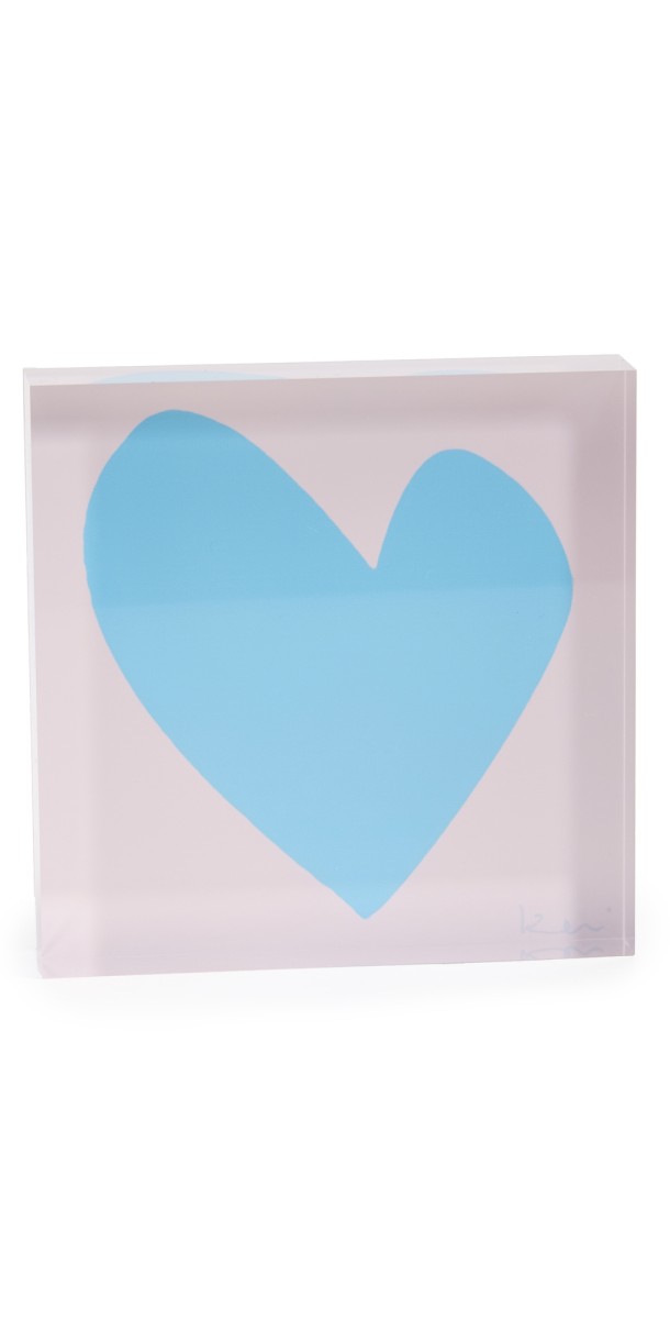 Kerri Rosenthal 4x4 Block of Love Imperfect Heart Blush
