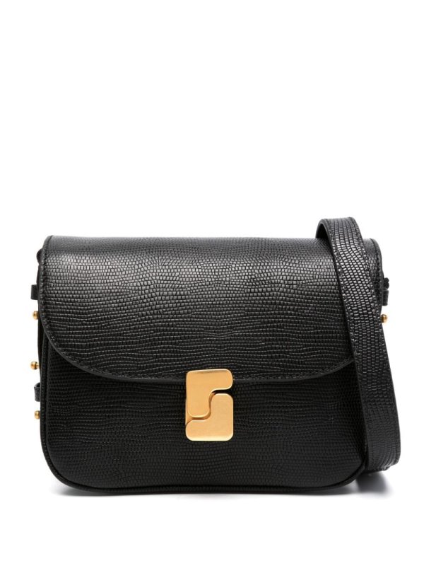 mini Bellissima lizard-embossed crossbody bag