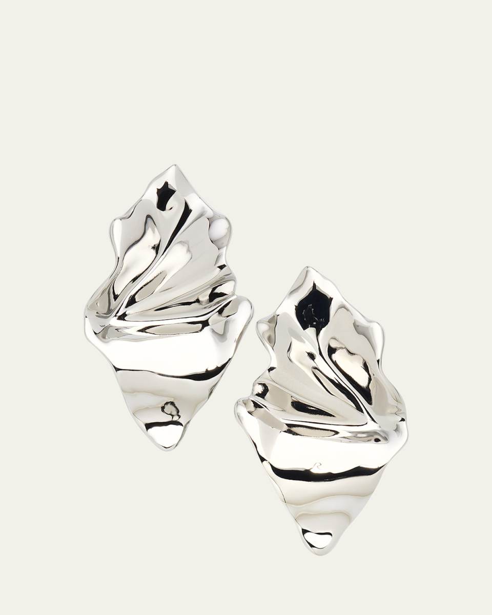Crumpled Gold Small Post Earrings