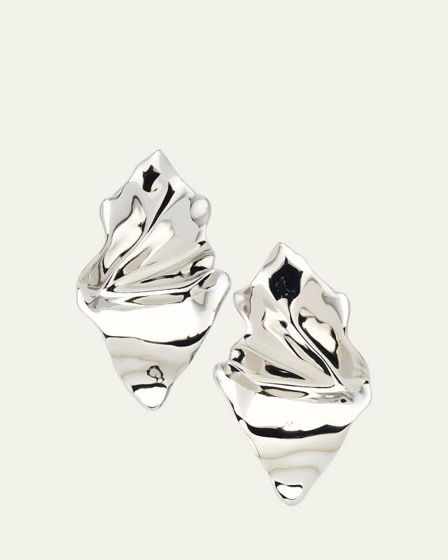 Crumpled Gold Small Post Earrings