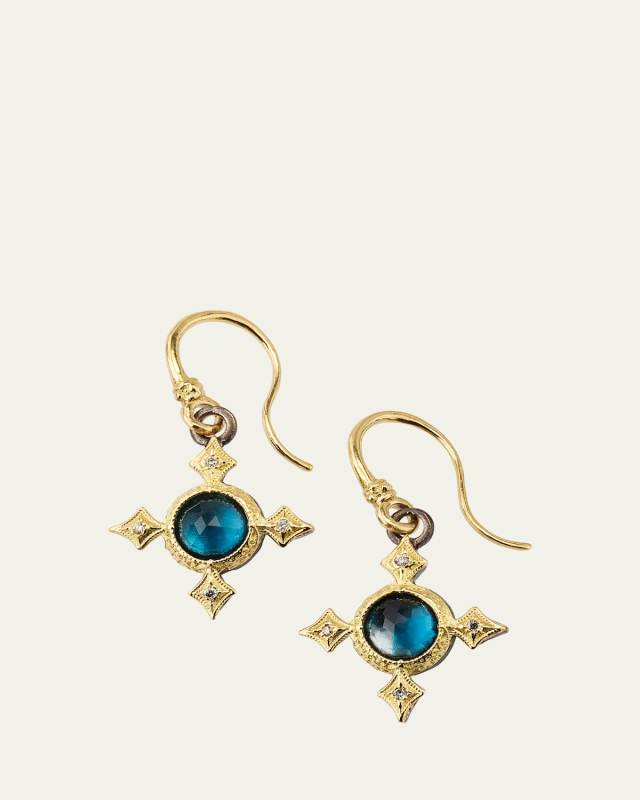 Blue Topaz Crivelli Drop Earrings