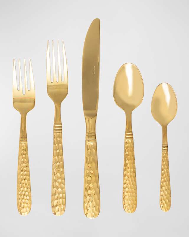 Martellato Golden Five-Piece Place Setting