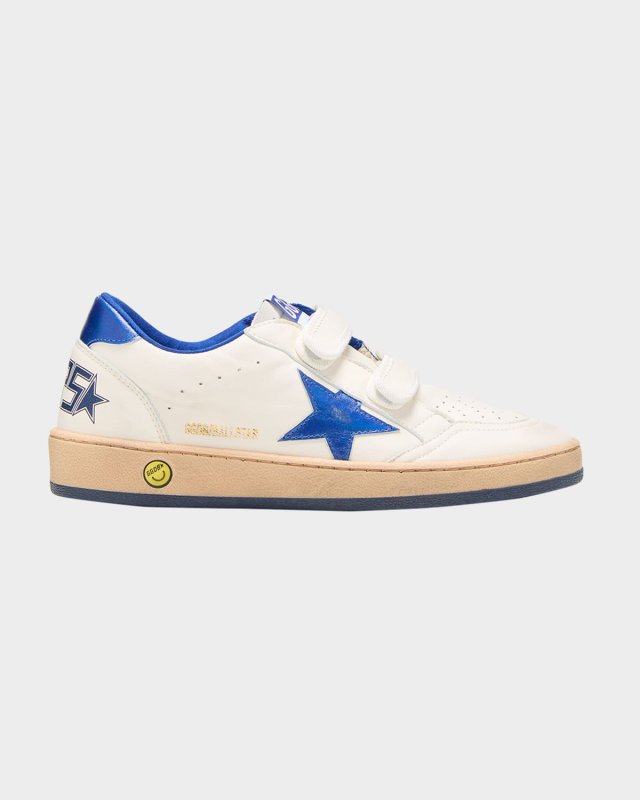 Kid's Ball Star Nappa Leather Low-Top Sneakers, Toddler/Kids