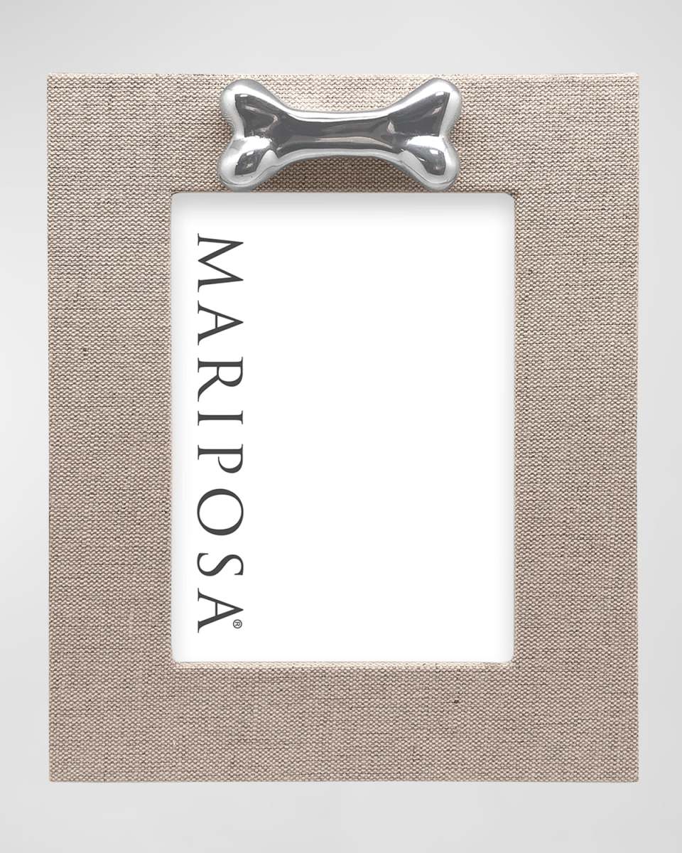 Linen with Dog Bone Frame, 5" x 7"