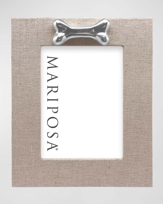 Linen with Dog Bone Frame, 5" x 7"