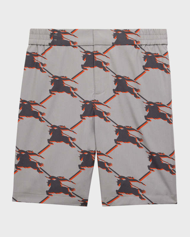 Boy's Roman Equestrian Knight Design-Print Short, Size 3-12