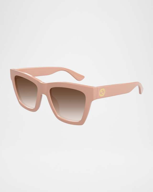 Cat-Eye Gradient Plastic Sunglasses