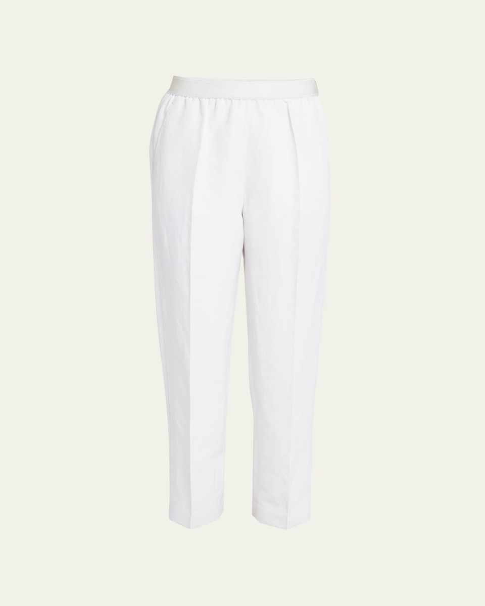 Jane Cropped Boyfriend Linen Pants