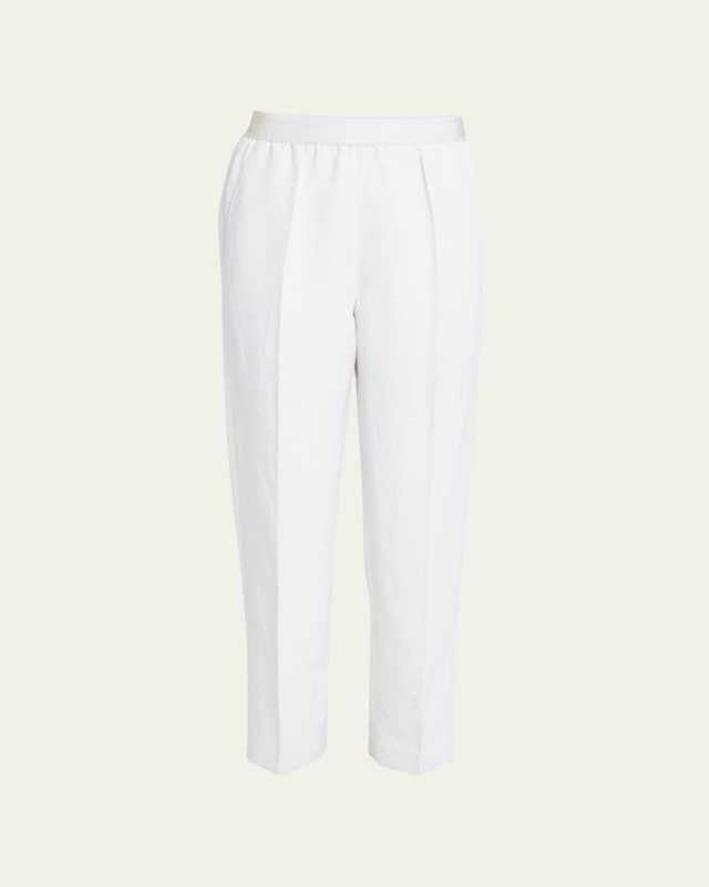 Jane Cropped Boyfriend Linen Pants
