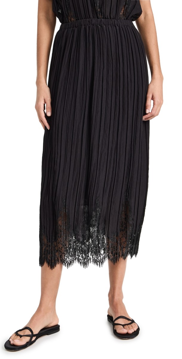 Zimmermann Pleated Skirt Black