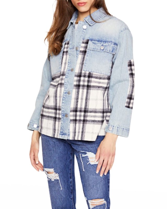 Your Ex Boyfriend Plaid and Denim Shacket
