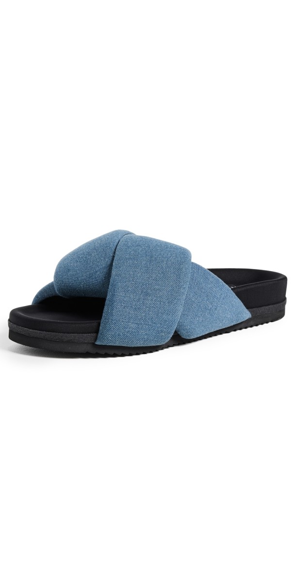 ROAM Foldy Puffy Slides Denim