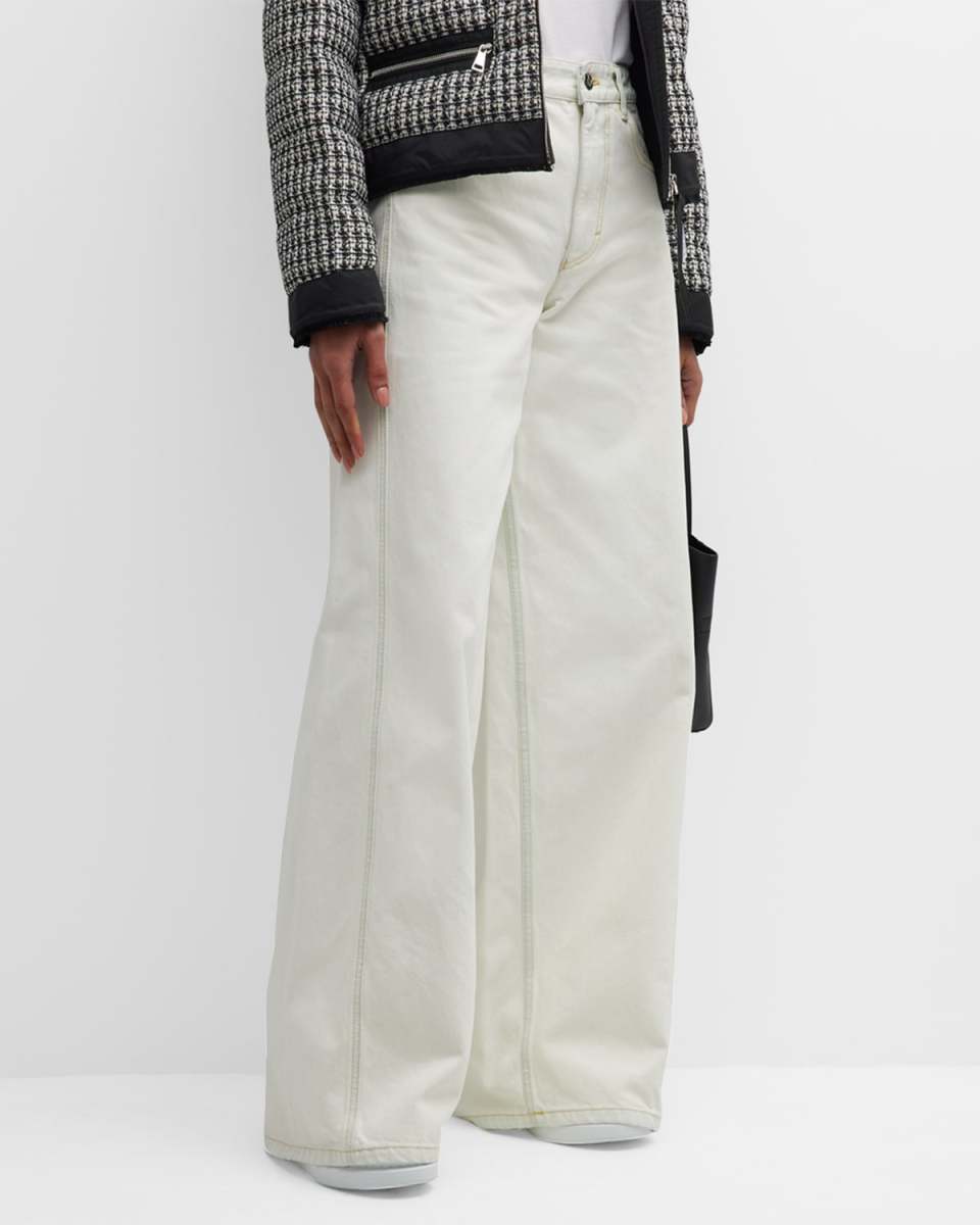 x Alicia Keys Wide-Leg Trousers with Contrast Seams